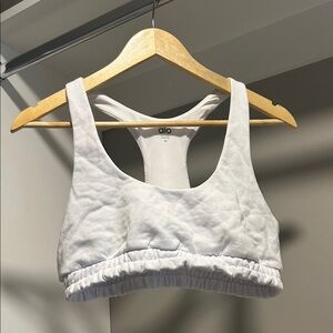 ALO Yoga White Racerback Sports Bra